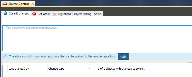 Team Database Development and Version Control with SQL Source Control 6-Git push 